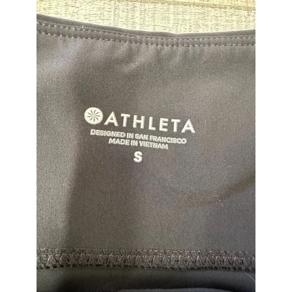 Athleta Women's Size S Black Stellar Cropped Zip Pocket Pant Activewear Office - Picture 8 of 10